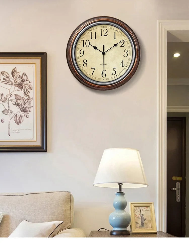 Klasyczny Drewniany Zegar Ścienny 30 cm z Cichym Mechanizmem – Elegancki Zegar na Ścianę do Salonu lub Kuchni 2