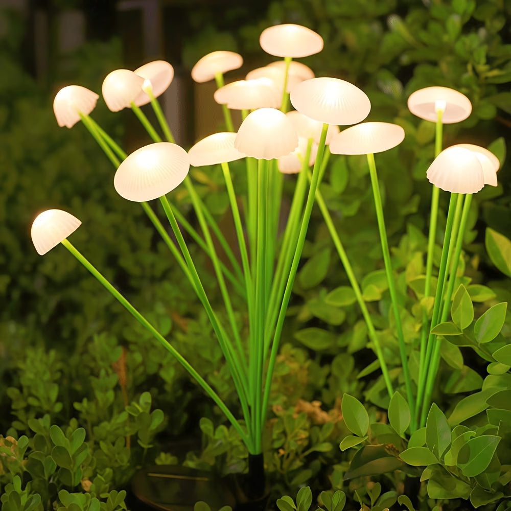 Ogrodowa lampka solarna meduza i grzybek LED | Dekoracja ogrodu | Oświetlenie ścieżki