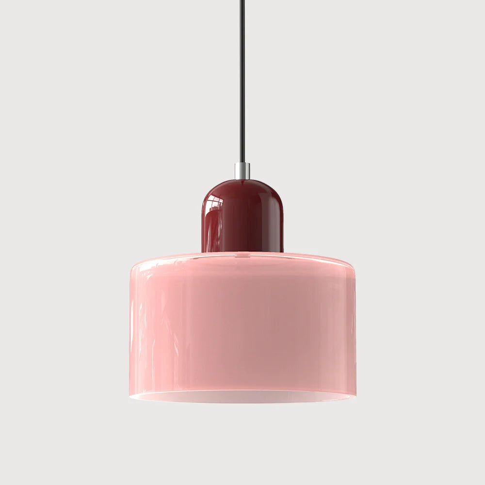 Bau - cylindryczna lampa wisząca z kolorowego szkła 13