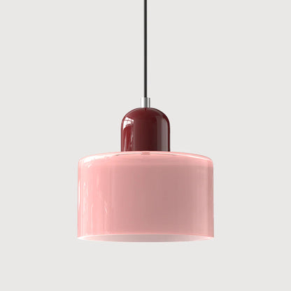Bau - cylindryczna lampa wisząca z kolorowego szkła 13