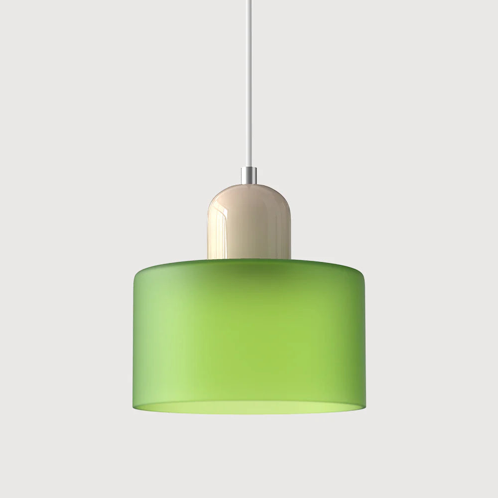 Bau - cylindryczna lampa wisząca z kolorowego szkła 15