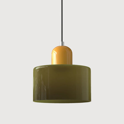 Bau - cylindryczna lampa wisząca z kolorowego szkła 16