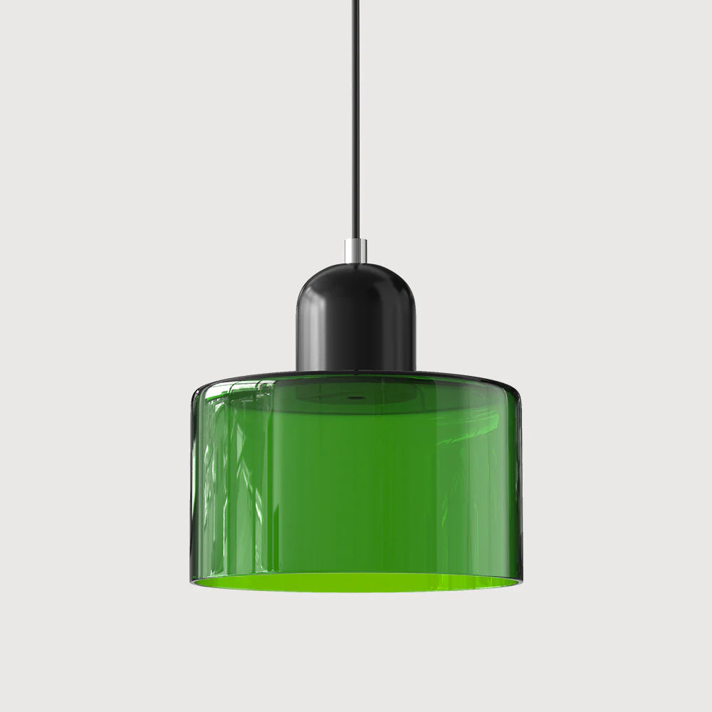 Bau - cylindryczna lampa wisząca z kolorowego szkła 17