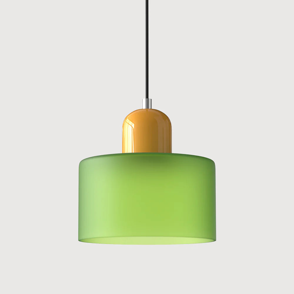 Bau - cylindryczna lampa wisząca z kolorowego szkła 20