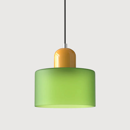 Bau - cylindryczna lampa wisząca z kolorowego szkła 20