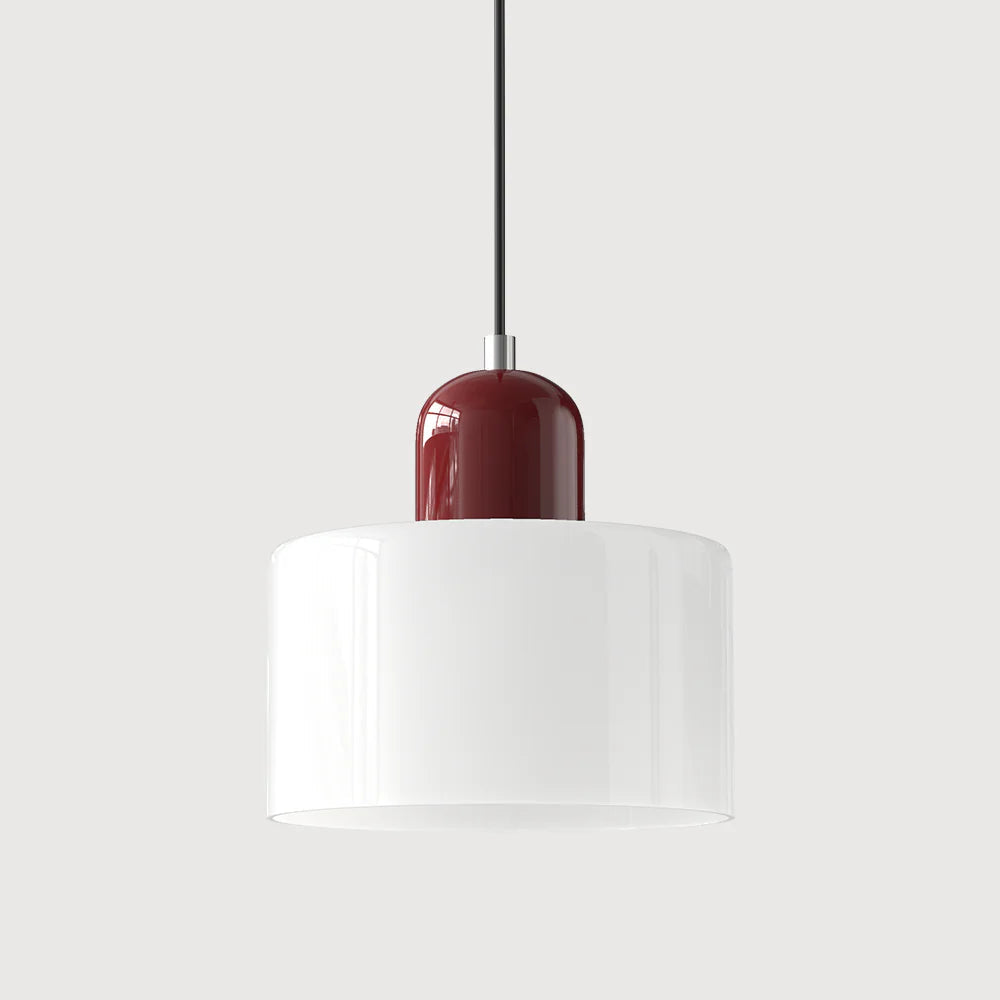Bau - cylindryczna lampa wisząca z kolorowego szkła 21