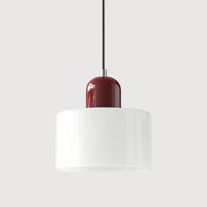 Bau - cylindryczna lampa wisząca z kolorowego szkła 21