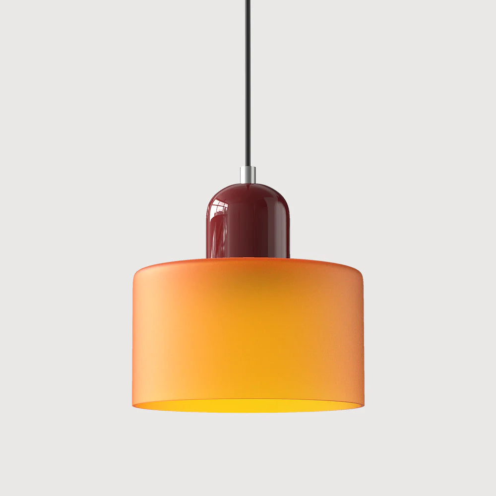 Bau - cylindryczna lampa wisząca z kolorowego szkła 22