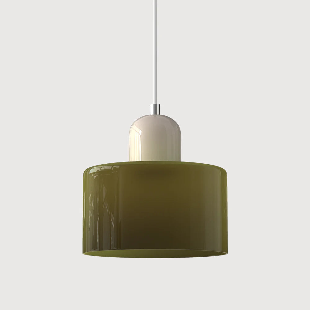 Bau - cylindryczna lampa wisząca z kolorowego szkła 24