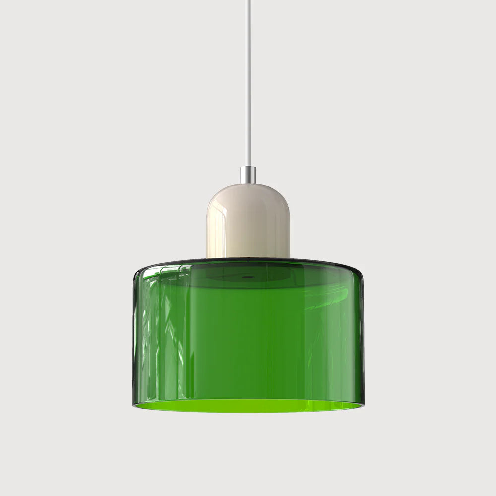 Bau - cylindryczna lampa wisząca z kolorowego szkła 26