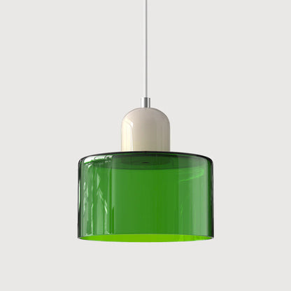 Bau - cylindryczna lampa wisząca z kolorowego szkła 26