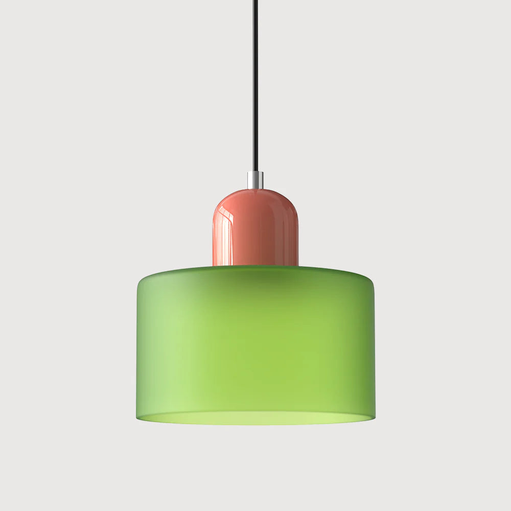 Bau - cylindryczna lampa wisząca z kolorowego szkła 27