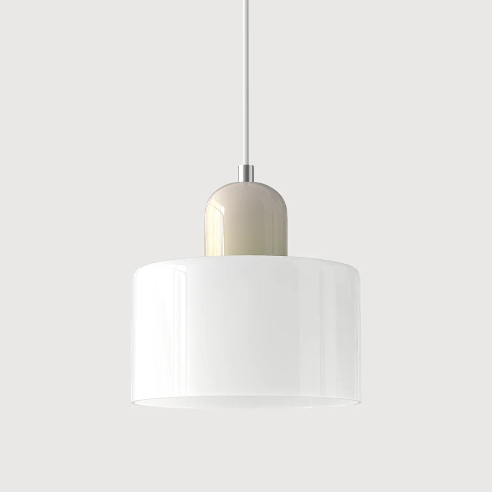 Bau - cylindryczna lampa wisząca z kolorowego szkła 28