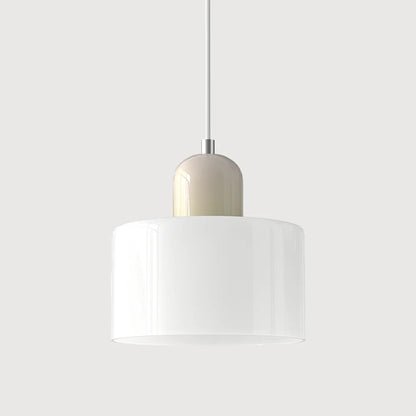 Bau - cylindryczna lampa wisząca z kolorowego szkła 28