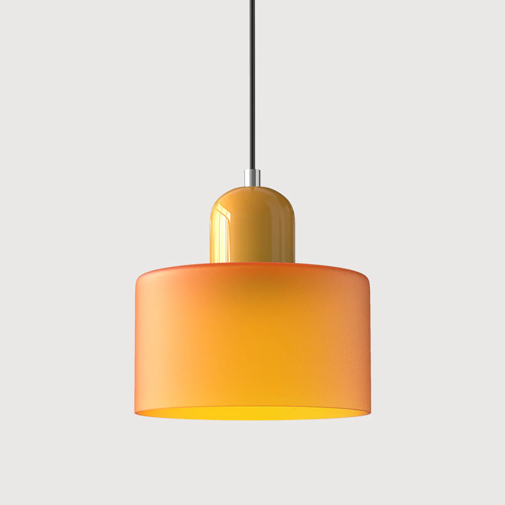 Bau - cylindryczna lampa wisząca z kolorowego szkła 29