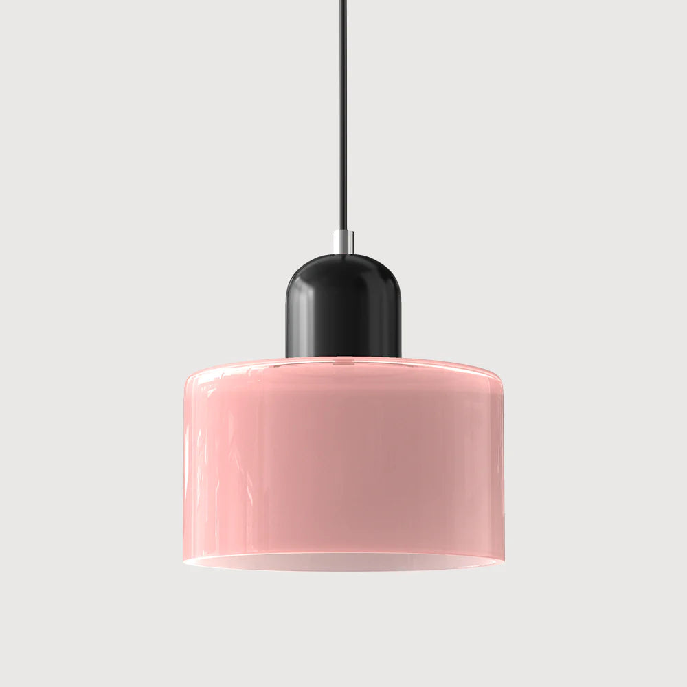 Bau - cylindryczna lampa wisząca z kolorowego szkła 31