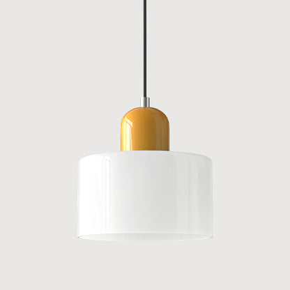 Bau - cylindryczna lampa wisząca z kolorowego szkła 32