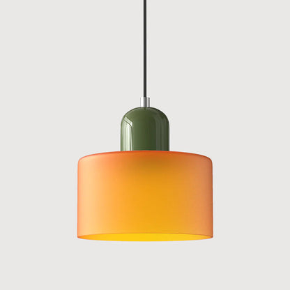 Bau - cylindryczna lampa wisząca z kolorowego szkła 33