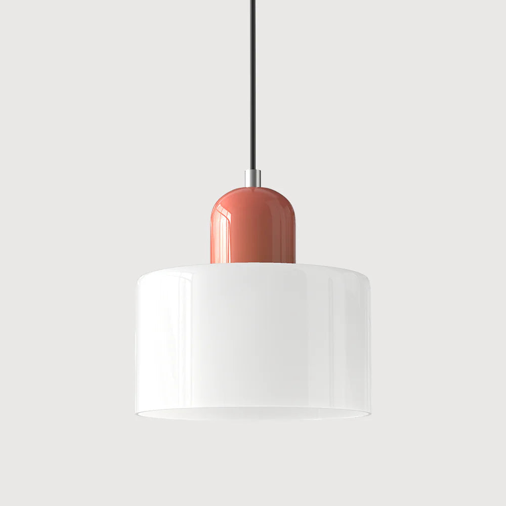 Bau - cylindryczna lampa wisząca z kolorowego szkła 36
