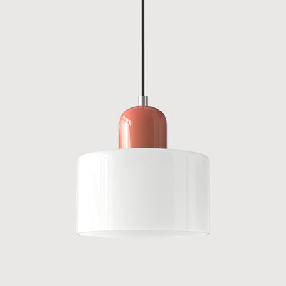 Bau - cylindryczna lampa wisząca z kolorowego szkła 36