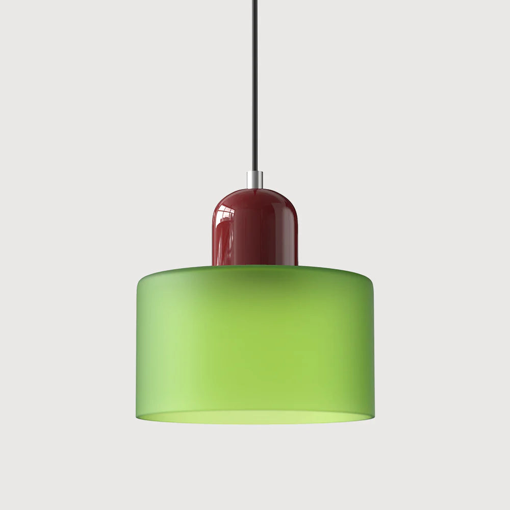 Bau - cylindryczna lampa wisząca z kolorowego szkła 38