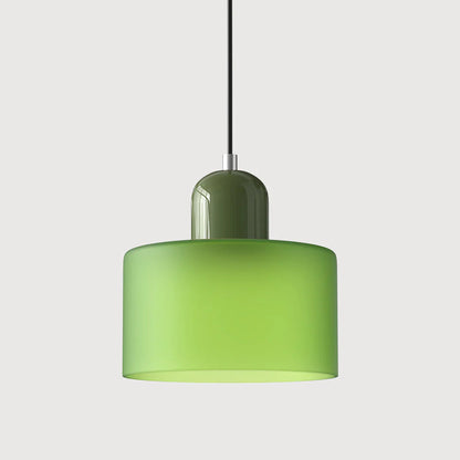 Bau - cylindryczna lampa wisząca z kolorowego szkła 39