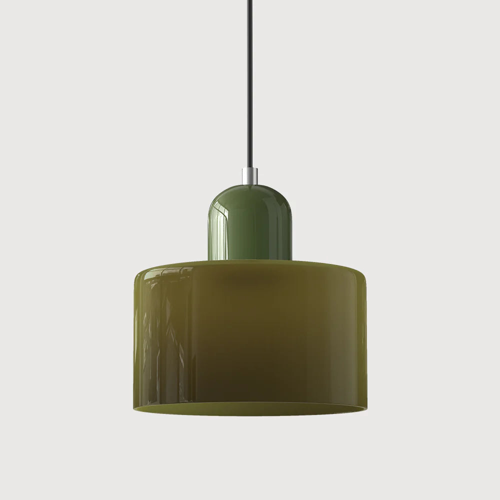 Bau - cylindryczna lampa wisząca z kolorowego szkła 5