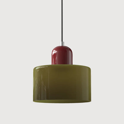 Bau - cylindryczna lampa wisząca z kolorowego szkła 7