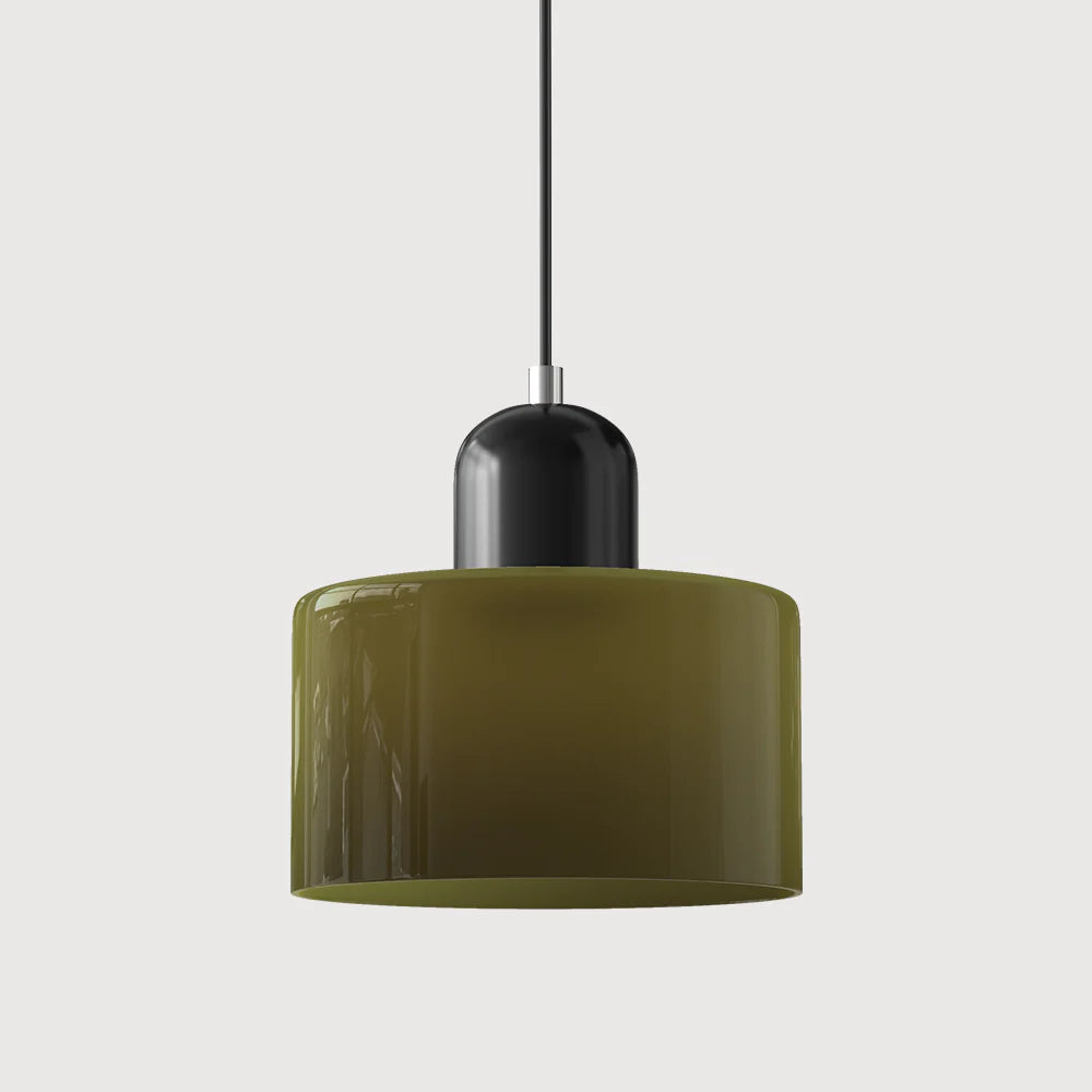 Bau - cylindryczna lampa wisząca z kolorowego szkła 8