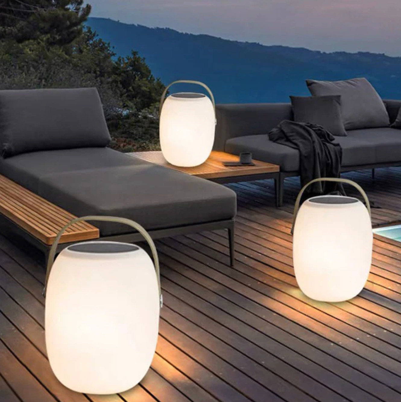 Bezprzewodowa Lampa Przenośna LED z Ergonomicznym Uchwytem – Miękkie Światło do Wnętrz i Ogrodu, Idealna do Tarasu i Balkonu 1