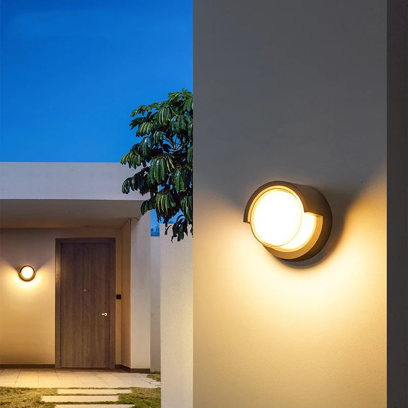 Lampa Zewnętrzna LED z Czujnikiem Ruchu, Wodoodporna, Minimalistyczny Design do Ogrodu i Przy Drzwiach 6