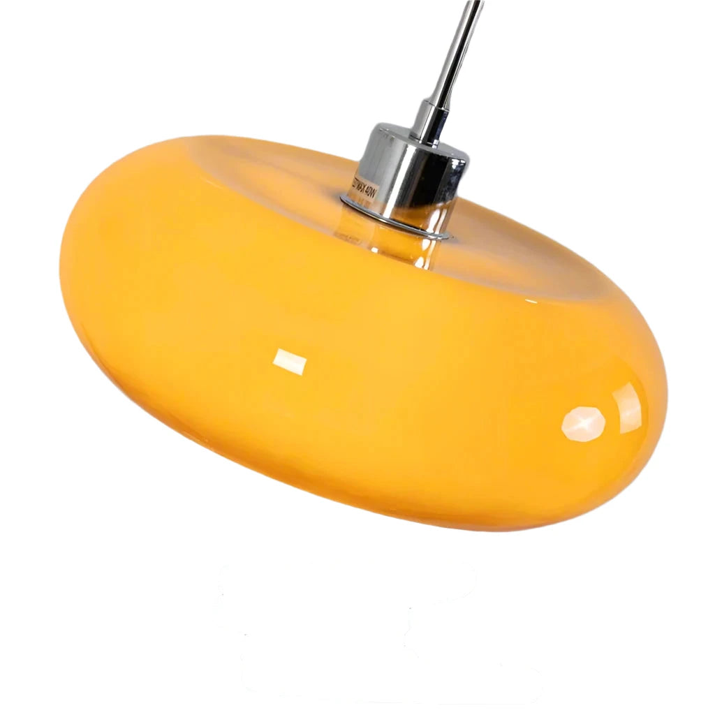 Lampa wisząca z opalizującym kloszem – elegancki akcent w stylu retro Bauhaus 5