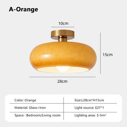 Lampa wisząca z opalizującym kloszem – elegancki akcent w stylu retro Bauhaus 7