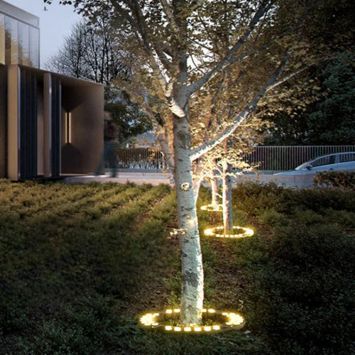 Nowoczesna Lampa Ogrodowa LED 360° z Aluminium i Szkła – Oświetlenie do Ogrodu, Idealna do Drzew 3