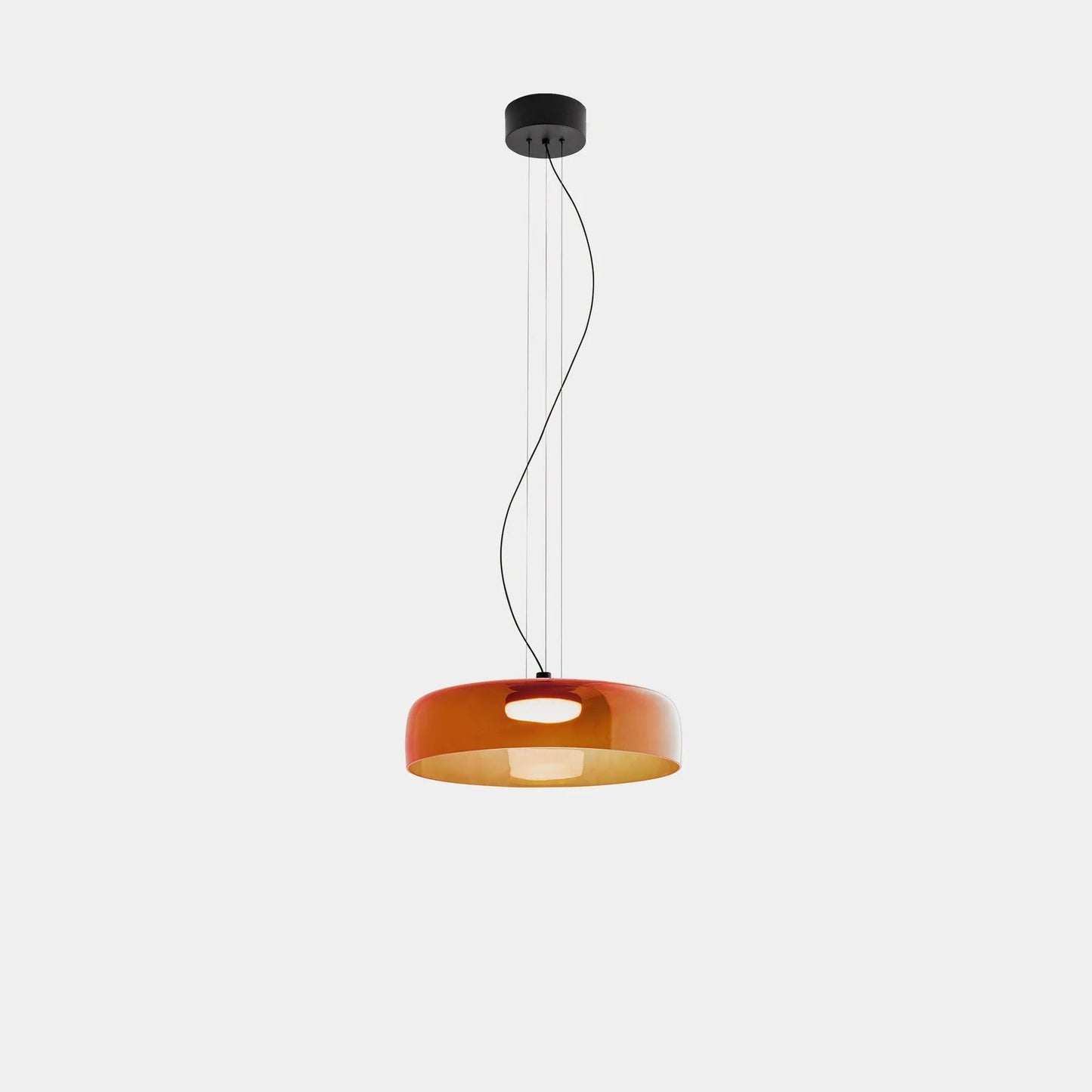 Nowoczesna szklana lampa wisząca z kloszem warstwowym – design inspirowany stylem retro 4