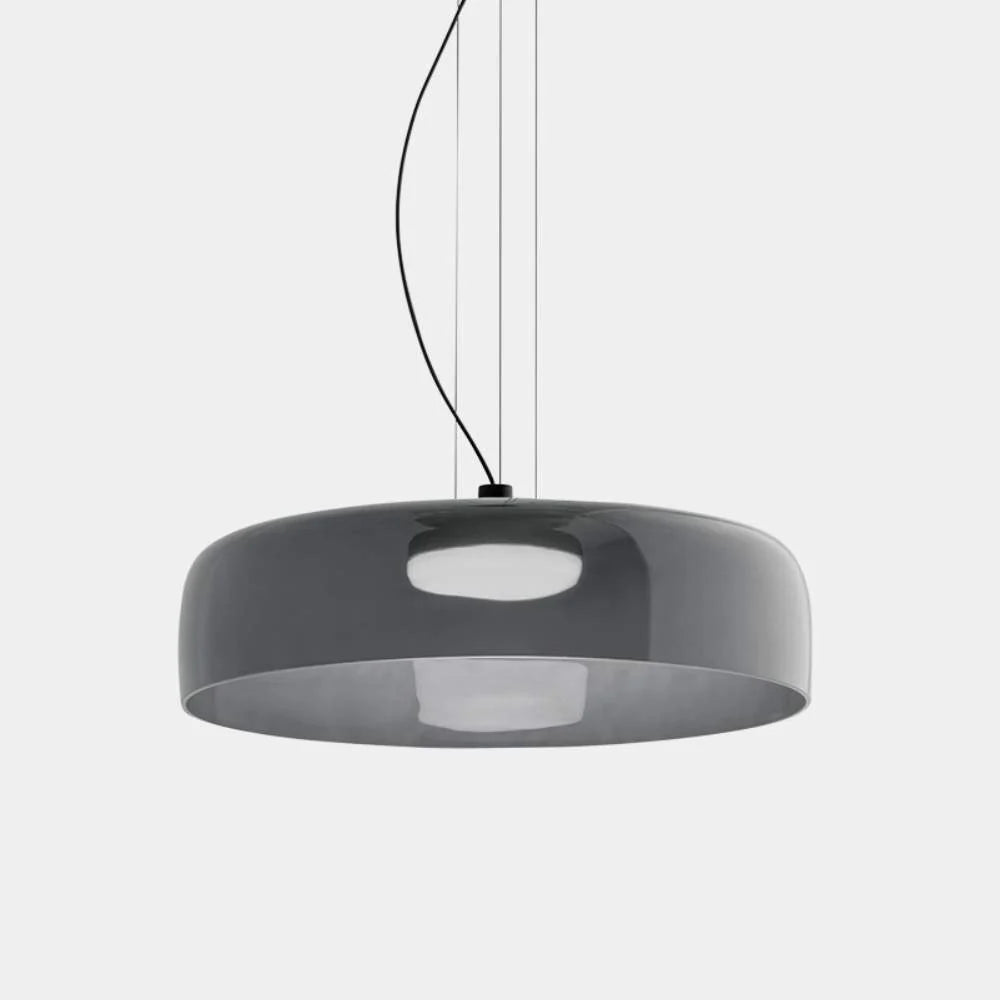 Nowoczesna szklana lampa wisząca z kloszem warstwowym – design inspirowany stylem retro 9