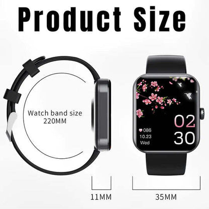 Smartwatch z nieinwazyjnym pomiarem glukozy, monitorowanie tętna i snu – 1,91 cala, wodoodporny 7