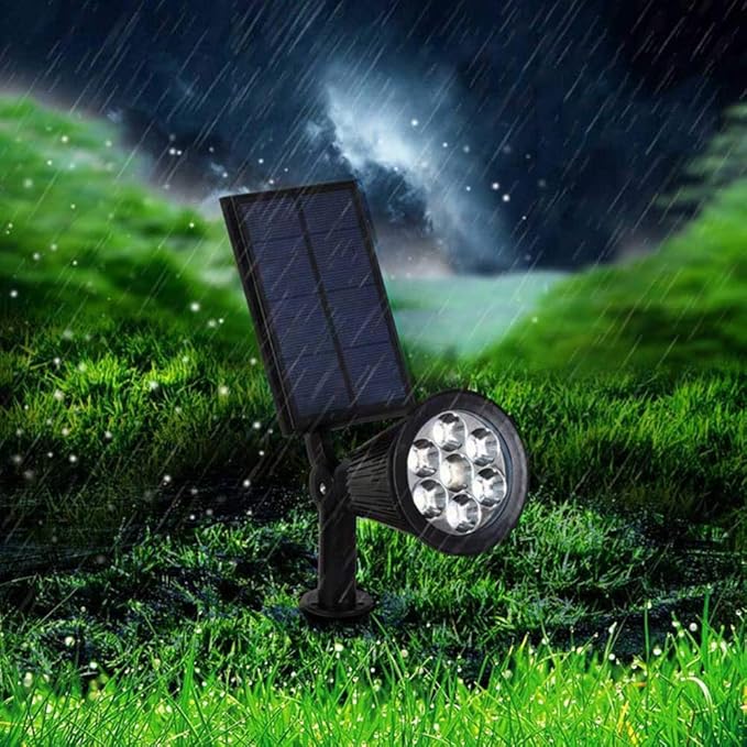 Solarne Reflektor Ogrodowy LED z Czujnikiem Zmierzchu – 9 Kolorów, Wodoodporny, Łatwy Montaż, Regulowany Kąt Światła 7