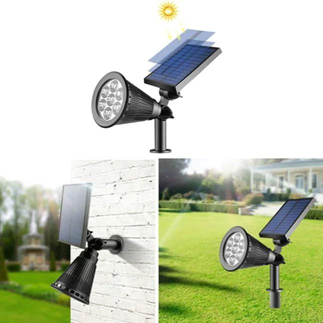 Solarne Reflektor Ogrodowy LED z Czujnikiem Zmierzchu – 9 Kolorów, Wodoodporny, Łatwy Montaż, Regulowany Kąt Światła 8