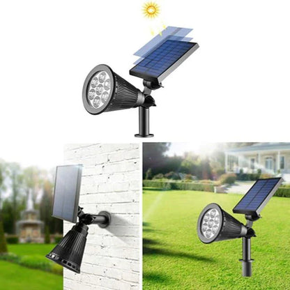 Solarne Reflektor Ogrodowy LED z Czujnikiem Zmierzchu – 9 Kolorów, Wodoodporny, Łatwy Montaż, Regulowany Kąt Światła 8