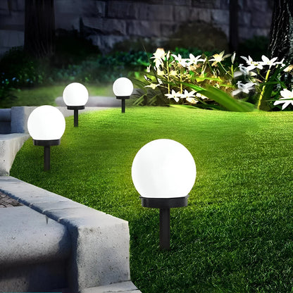 Zestaw 3 Wodoodpornych Lamp Solarnych do Ścieżek – Nowoczesne Oświetlenie Ogrodowe, Lampa Zewnętrzna z Panele Słonecznymi 0