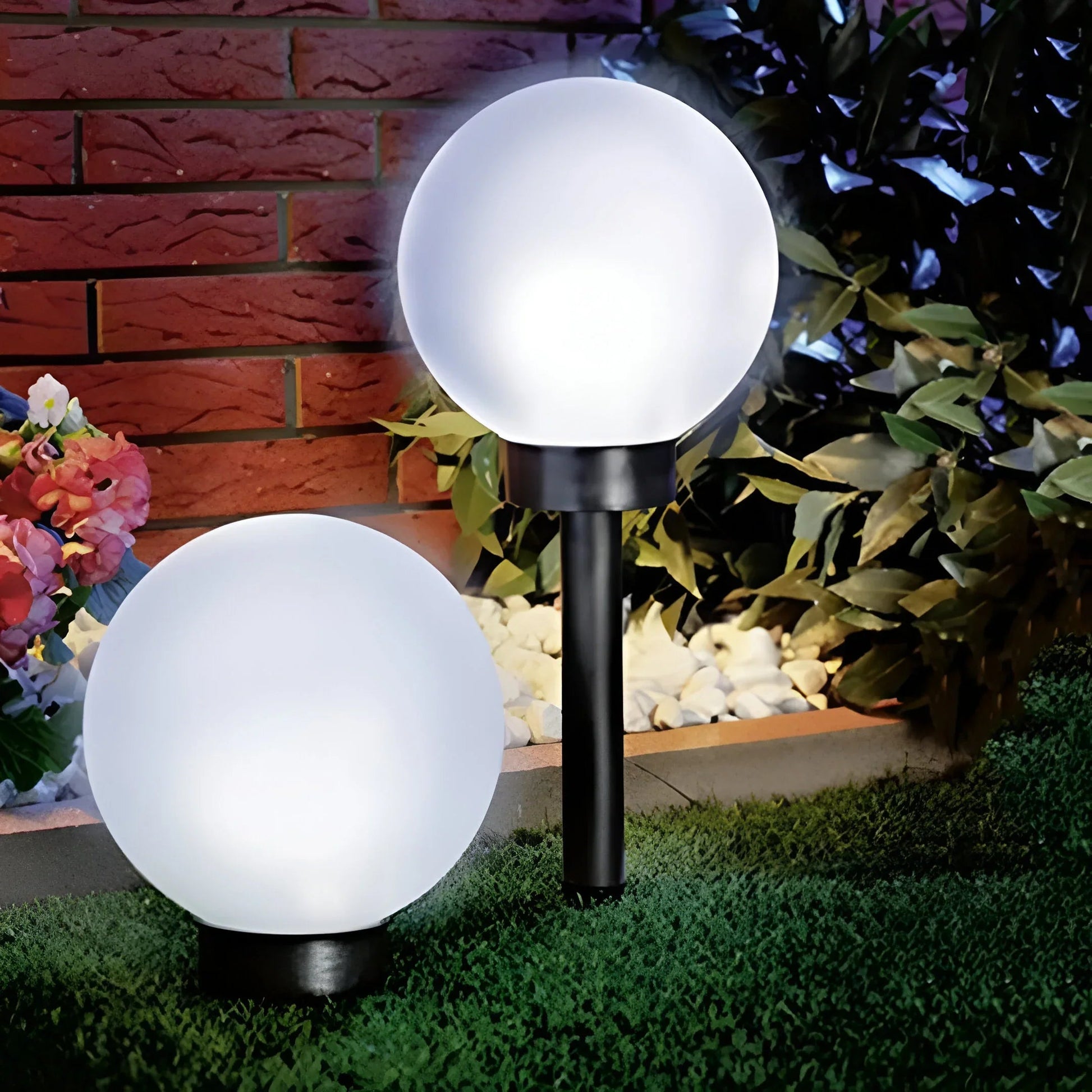 Zestaw 3 Wodoodpornych Lamp Solarnych do Ścieżek – Nowoczesne Oświetlenie Ogrodowe, Lampa Zewnętrzna z Panele Słonecznymi 4