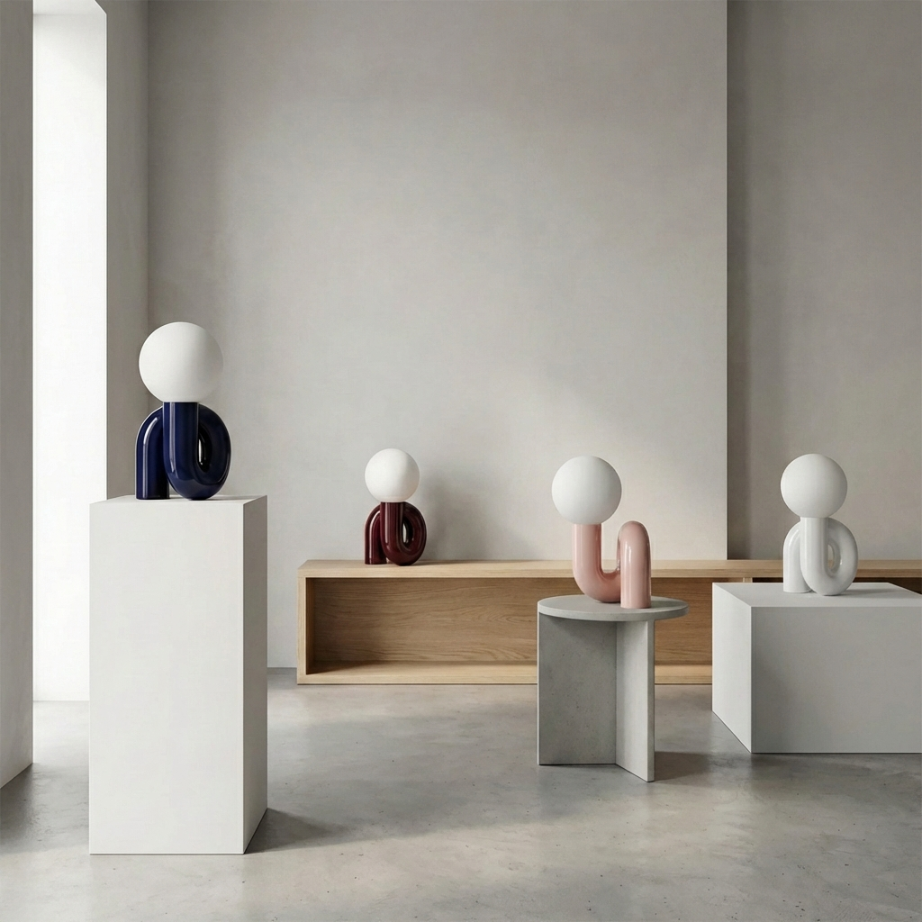 Loop - spiralna lampa stołowa