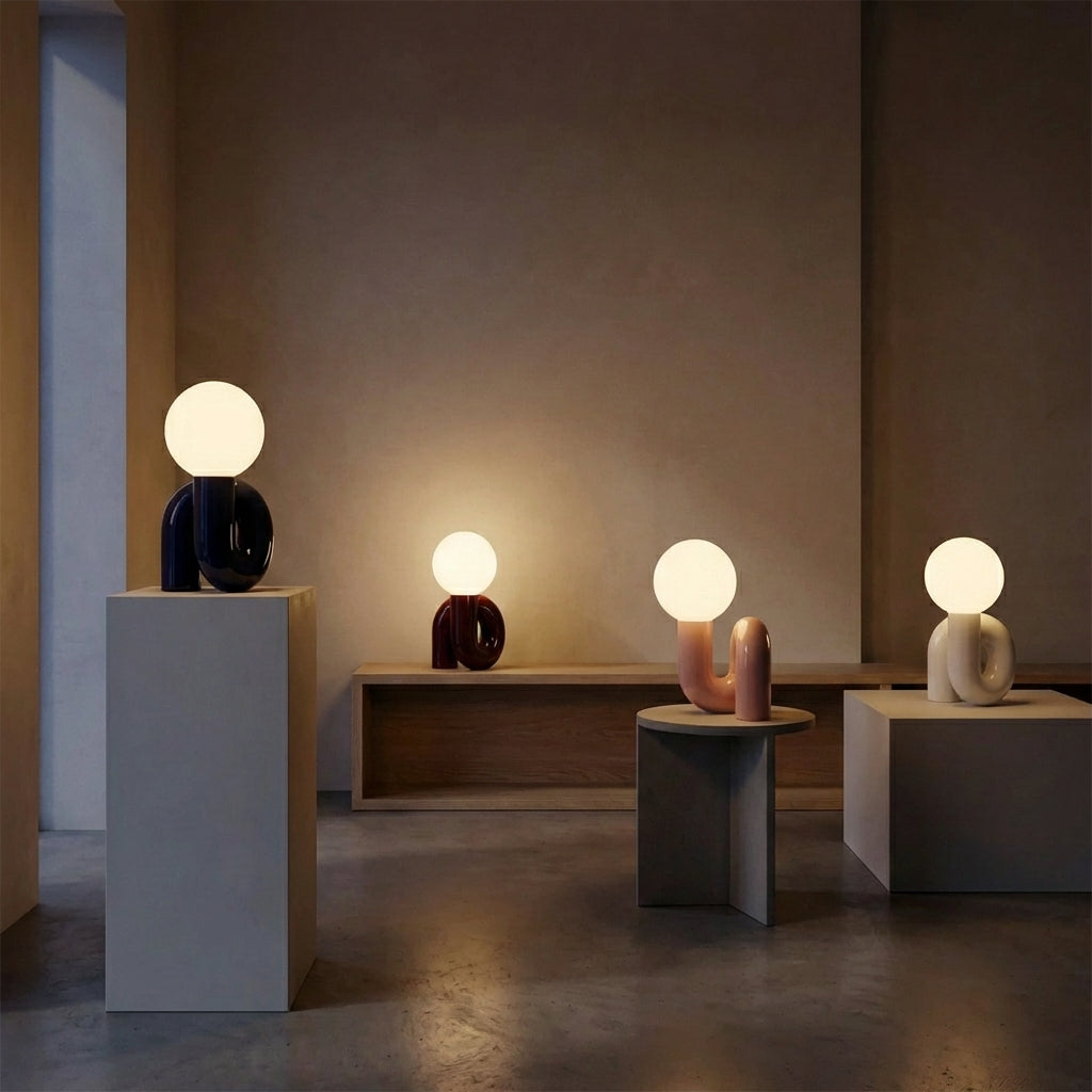 Loop - spiralna lampa stołowa